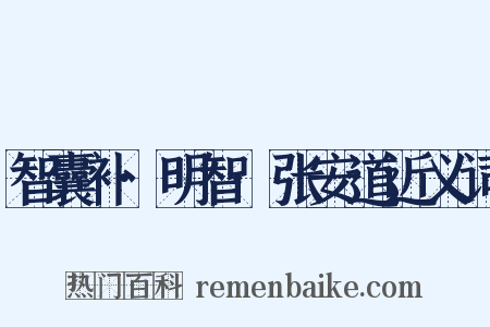 智囊补·明智·张安道近义词是什么意思的图片